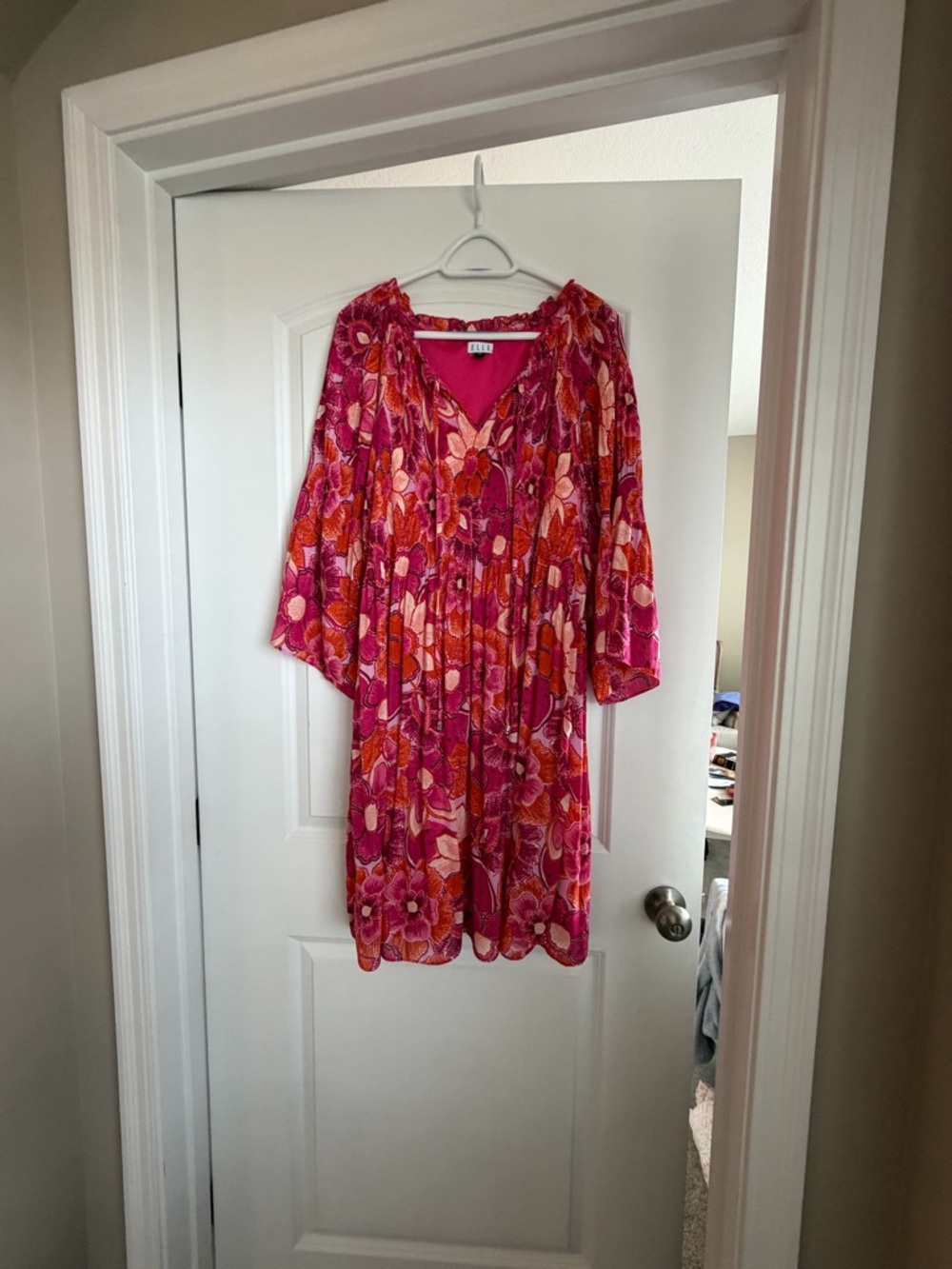 Elle Pink and Orange Floral Mini Dress